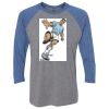 Unisex Triblend Three-Quarter Raglan T-Shirt Thumbnail