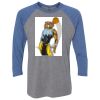 Unisex Triblend Three-Quarter Raglan T-Shirt Thumbnail