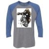 Unisex Triblend Three-Quarter Raglan T-Shirt Thumbnail