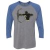 Unisex Triblend Three-Quarter Raglan T-Shirt Thumbnail