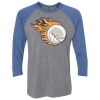 Unisex Triblend Three-Quarter Raglan T-Shirt Thumbnail