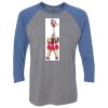 Unisex Triblend Three-Quarter Raglan T-Shirt Thumbnail