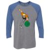 Unisex Triblend Three-Quarter Raglan T-Shirt Thumbnail