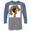 Unisex Triblend Three-Quarter Raglan T-Shirt Thumbnail