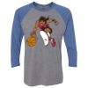 Unisex Triblend Three-Quarter Raglan T-Shirt Thumbnail