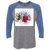 Unisex Triblend Three-Quarter Raglan T-Shirt Thumbnail