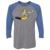 Unisex Triblend Three-Quarter Raglan T-Shirt Thumbnail