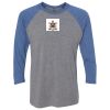 Unisex Triblend Three-Quarter Raglan T-Shirt Thumbnail