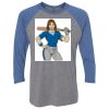 Unisex Triblend Three-Quarter Raglan T-Shirt Thumbnail