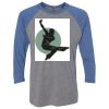 Unisex Triblend Three-Quarter Raglan T-Shirt Thumbnail