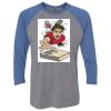 Unisex Triblend Three-Quarter Raglan T-Shirt Thumbnail