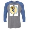 Unisex Triblend Three-Quarter Raglan T-Shirt Thumbnail