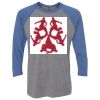 Unisex Triblend Three-Quarter Raglan T-Shirt Thumbnail