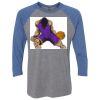 Unisex Triblend Three-Quarter Raglan T-Shirt Thumbnail