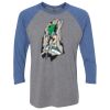 Unisex Triblend Three-Quarter Raglan T-Shirt Thumbnail