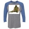 Unisex Triblend Three-Quarter Raglan T-Shirt Thumbnail