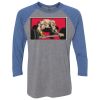 Unisex Triblend Three-Quarter Raglan T-Shirt Thumbnail