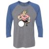 Unisex Triblend Three-Quarter Raglan T-Shirt Thumbnail