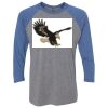 Unisex Triblend Three-Quarter Raglan T-Shirt Thumbnail