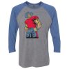 Unisex Triblend Three-Quarter Raglan T-Shirt Thumbnail