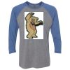 Unisex Triblend Three-Quarter Raglan T-Shirt Thumbnail