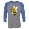 Unisex Triblend Three-Quarter Raglan T-Shirt Thumbnail