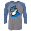 Unisex Triblend Three-Quarter Raglan T-Shirt Thumbnail