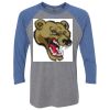 Unisex Triblend Three-Quarter Raglan T-Shirt Thumbnail