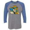 Unisex Triblend Three-Quarter Raglan T-Shirt Thumbnail