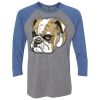 Unisex Triblend Three-Quarter Raglan T-Shirt Thumbnail