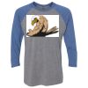 Unisex Triblend Three-Quarter Raglan T-Shirt Thumbnail