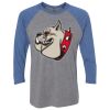 Unisex Triblend Three-Quarter Raglan T-Shirt Thumbnail