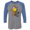 Unisex Triblend Three-Quarter Raglan T-Shirt Thumbnail