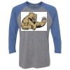 Unisex Triblend Three-Quarter Raglan T-Shirt Thumbnail