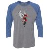 Unisex Triblend Three-Quarter Raglan T-Shirt Thumbnail