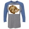 Unisex Triblend Three-Quarter Raglan T-Shirt Thumbnail