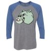 Unisex Triblend Three-Quarter Raglan T-Shirt Thumbnail