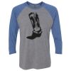 Unisex Triblend Three-Quarter Raglan T-Shirt Thumbnail