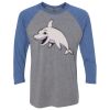 Unisex Triblend Three-Quarter Raglan T-Shirt Thumbnail