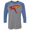 Unisex Triblend Three-Quarter Raglan T-Shirt Thumbnail