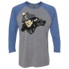 Unisex Triblend Three-Quarter Raglan T-Shirt Thumbnail