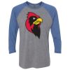 Unisex Triblend Three-Quarter Raglan T-Shirt Thumbnail