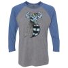 Unisex Triblend Three-Quarter Raglan T-Shirt Thumbnail