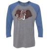 Unisex Triblend Three-Quarter Raglan T-Shirt Thumbnail