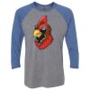 Unisex Triblend Three-Quarter Raglan T-Shirt Thumbnail