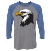 Unisex Triblend Three-Quarter Raglan T-Shirt Thumbnail