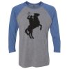 Unisex Triblend Three-Quarter Raglan T-Shirt Thumbnail