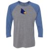 Unisex Triblend Three-Quarter Raglan T-Shirt Thumbnail