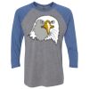 Unisex Triblend Three-Quarter Raglan T-Shirt Thumbnail