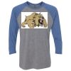 Unisex Triblend Three-Quarter Raglan T-Shirt Thumbnail